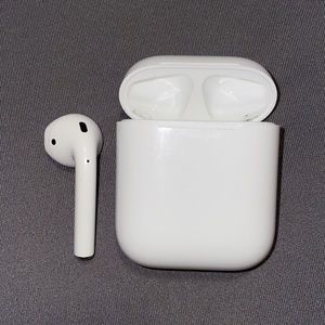 One left AirPod and case